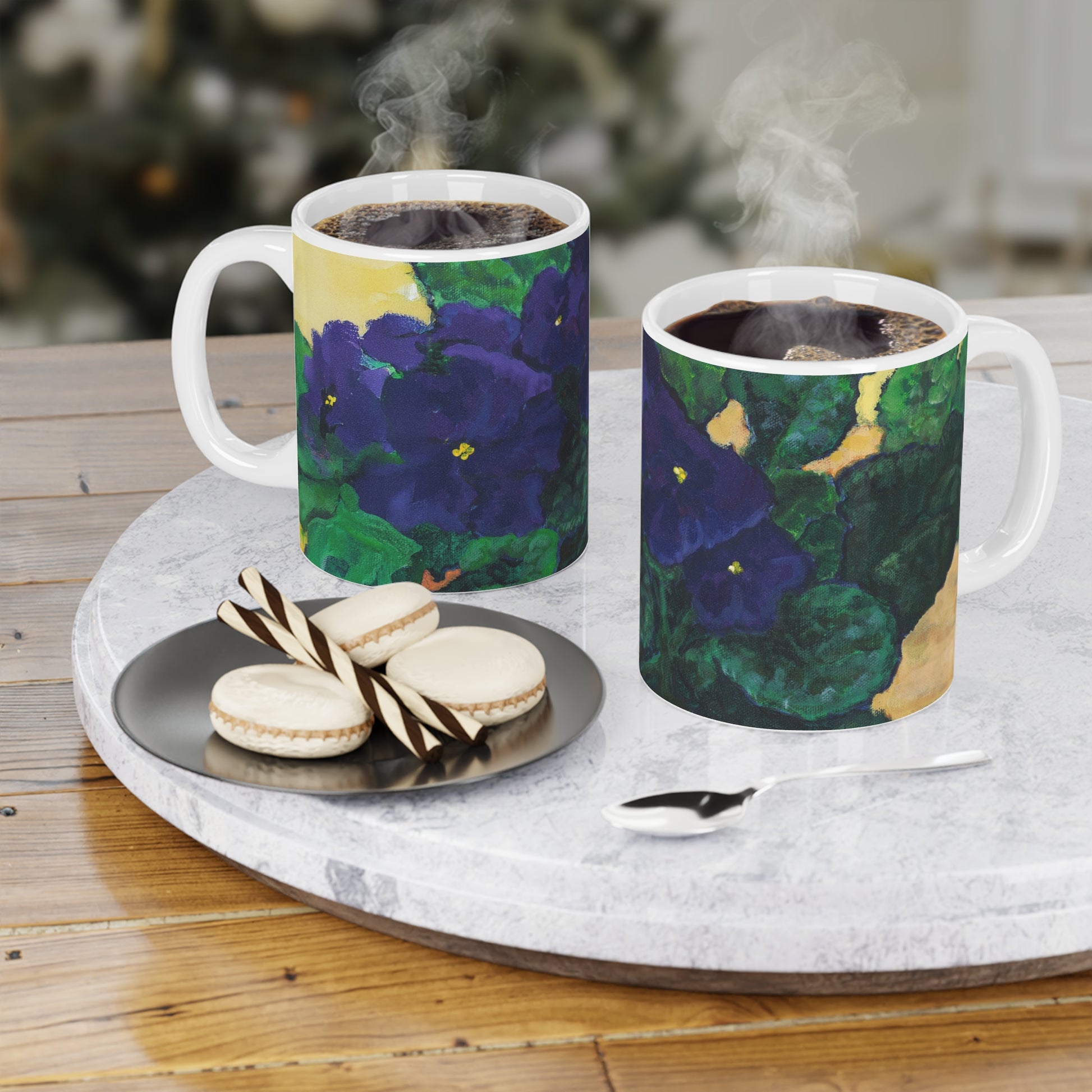 African Violets Fine Art 11oz Ceramic Mug