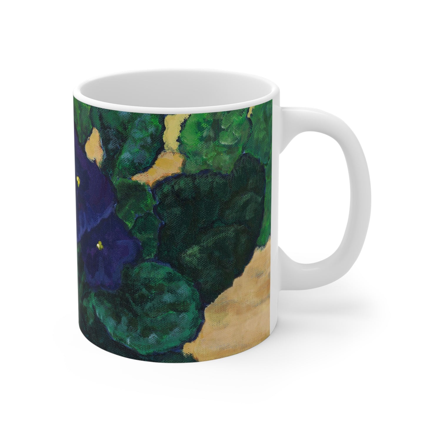 African Violets Fine Art 11oz Ceramic Mug