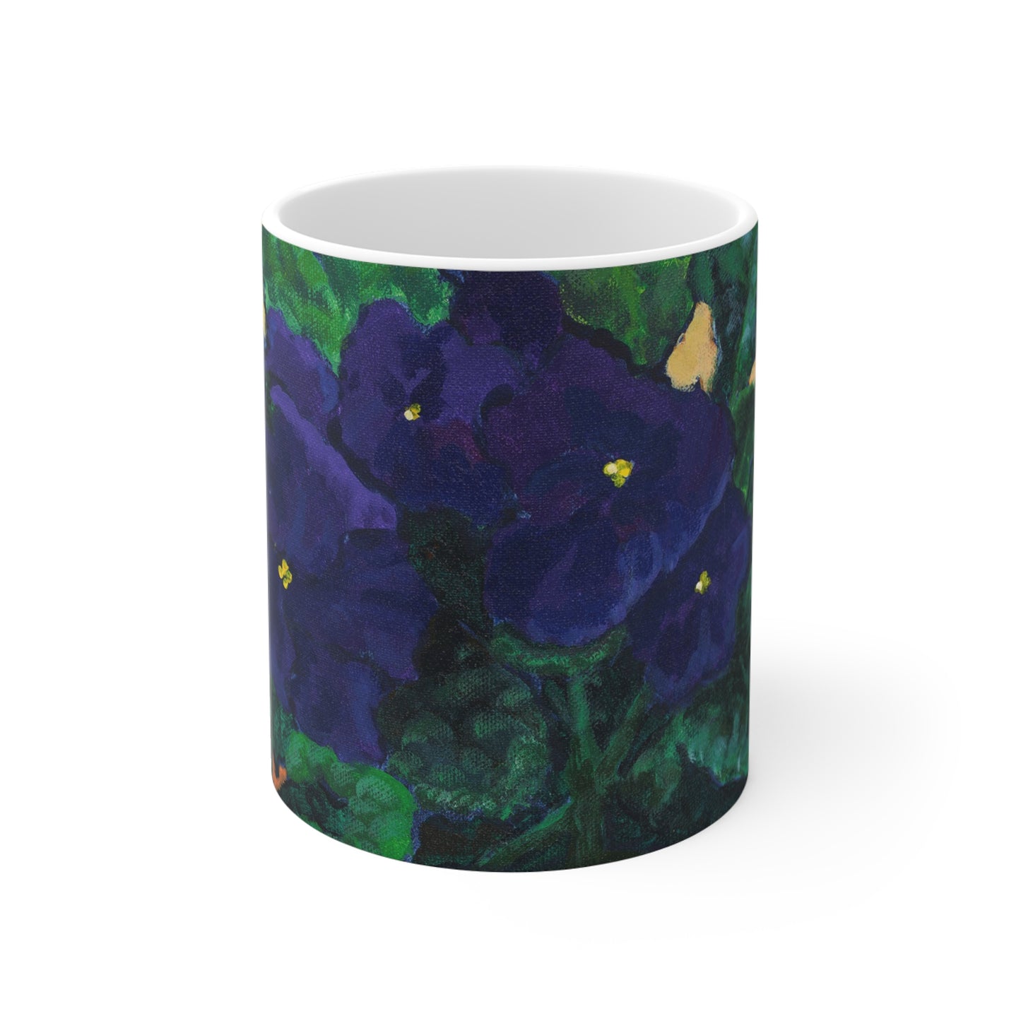 African Violets Fine Art 11oz Ceramic Mug