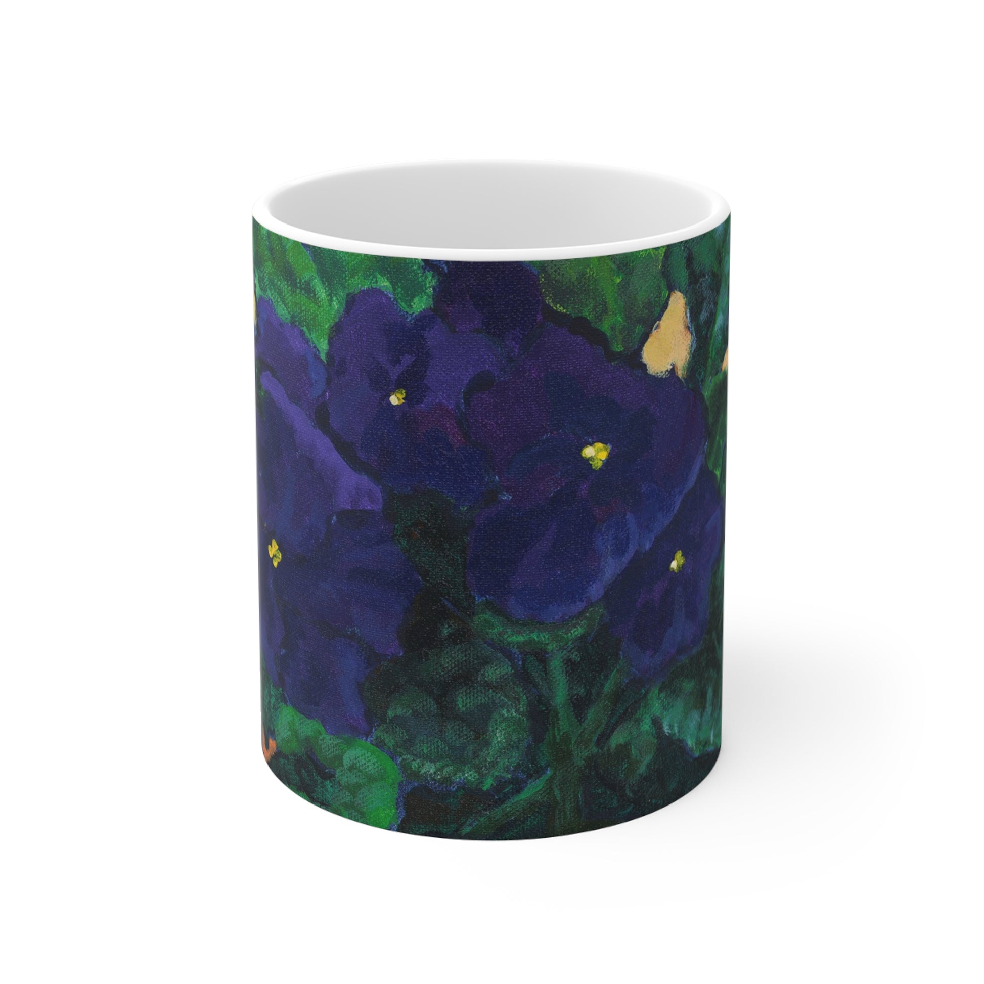 African Violets Fine Art 11oz Ceramic Mug