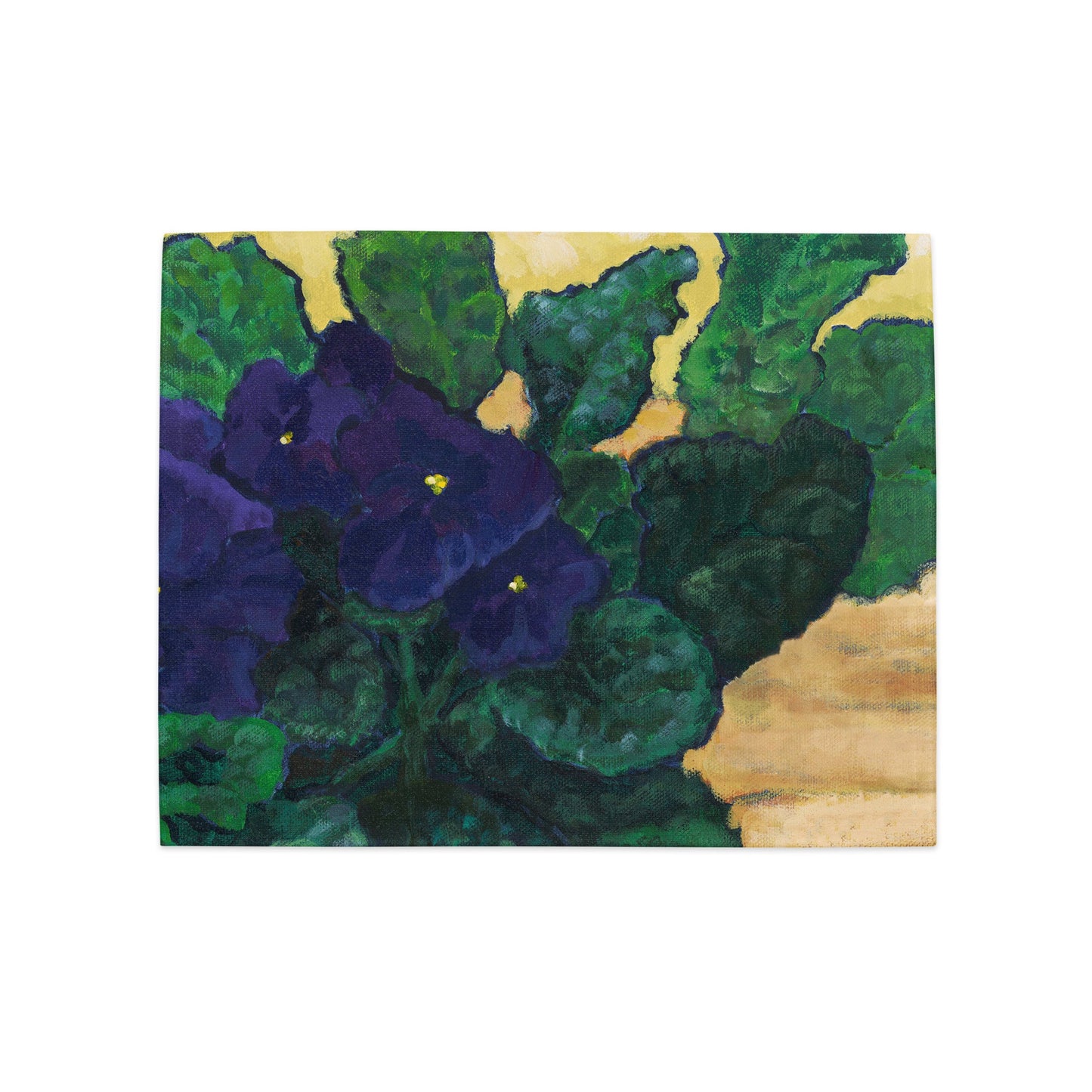 African Violets — Fine Art Polyester Placemats — 4-Pc Set #PSFL-1090