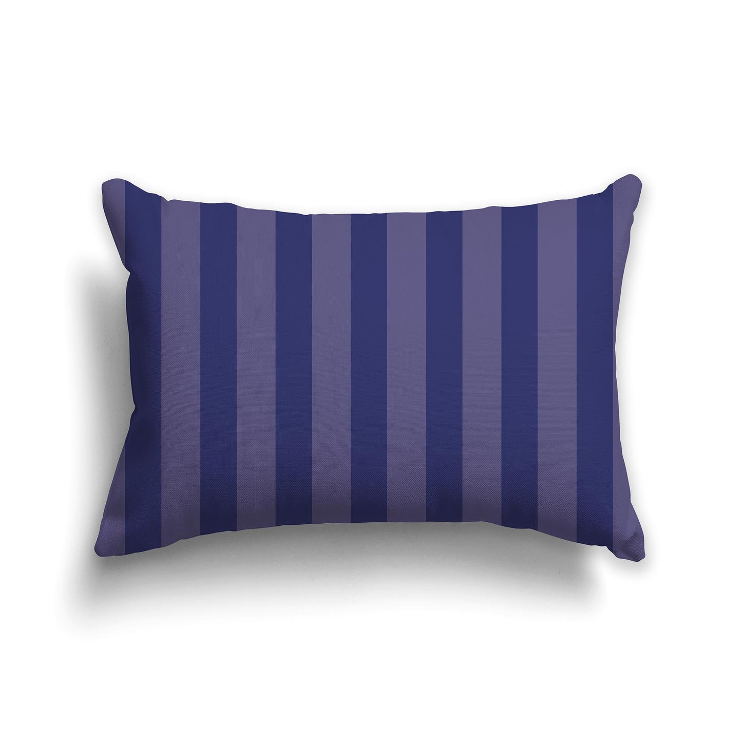 20x14 inch Lumbar Throw Pillow with Two-tone Purple Thick Vertical Bars