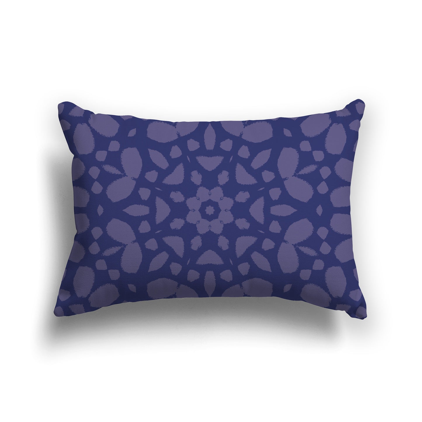 Lumbar Throw Pillow with Large Purple Circular Pattern