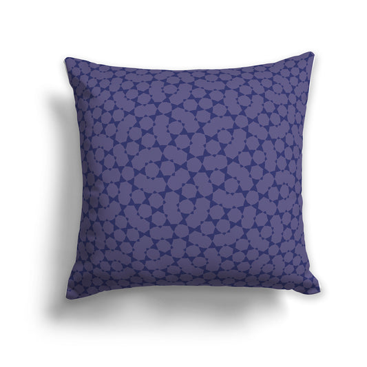 26 inch Throw Pillow with Two-tone Purple Geometric Shapes Repeat Pattern