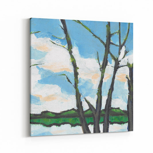 Slim Canvas Fine Art Print - Lakeshore 2 - 6x6 inches