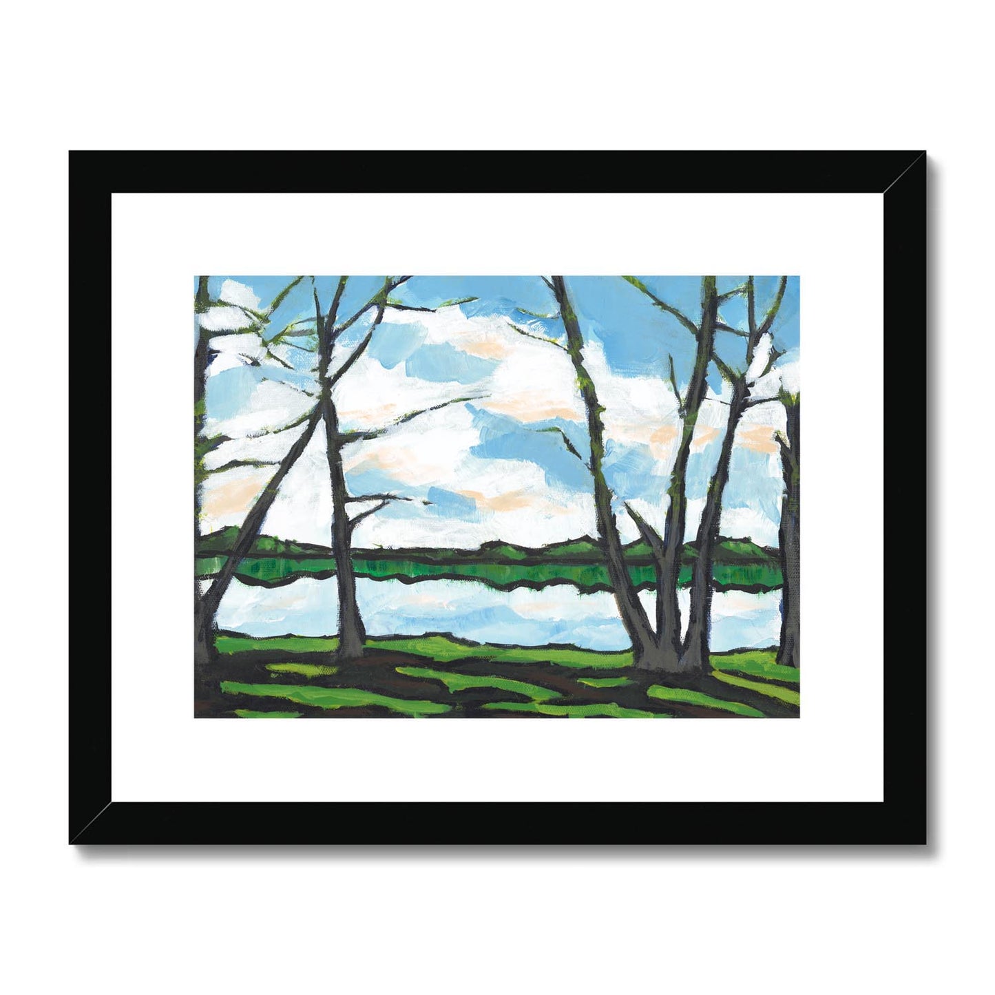 Framed Fine Art Print, White Mat - 10x8 14x11 20x16 28x20 inches | Lakeshore, FPH-1101-1109