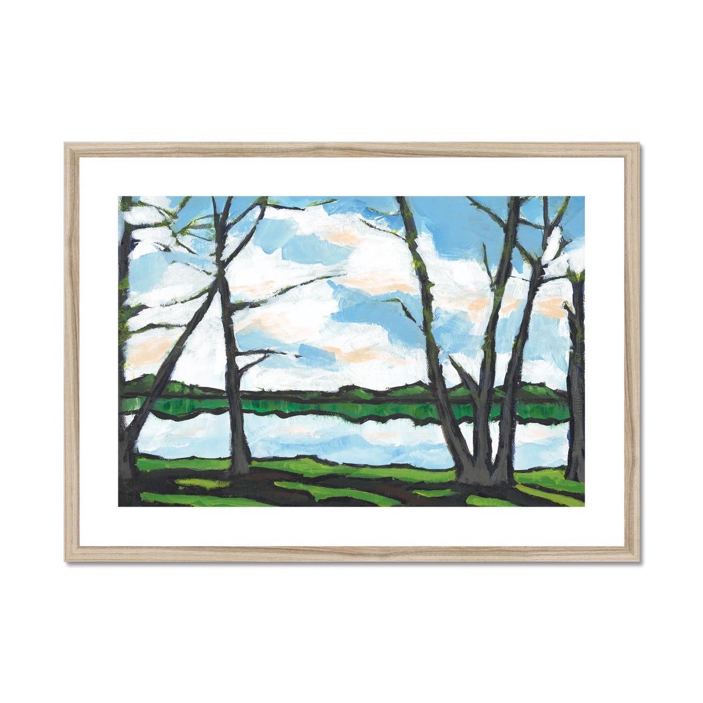 Framed Fine Art Print, White Mat - 10x8 14x11 20x16 28x20 inches | Lakeshore, FPH-1101-1109