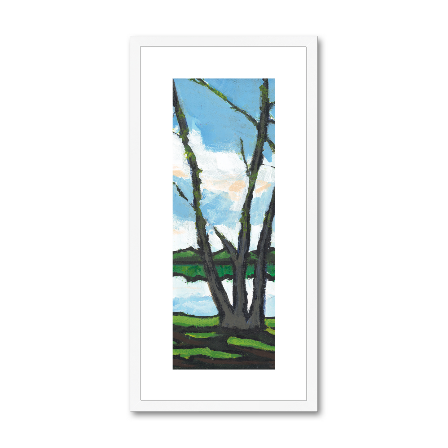 Framed Fine Art Print, White Mat - 12x24 inches | Lakeshore, FPT-1101-1109-001