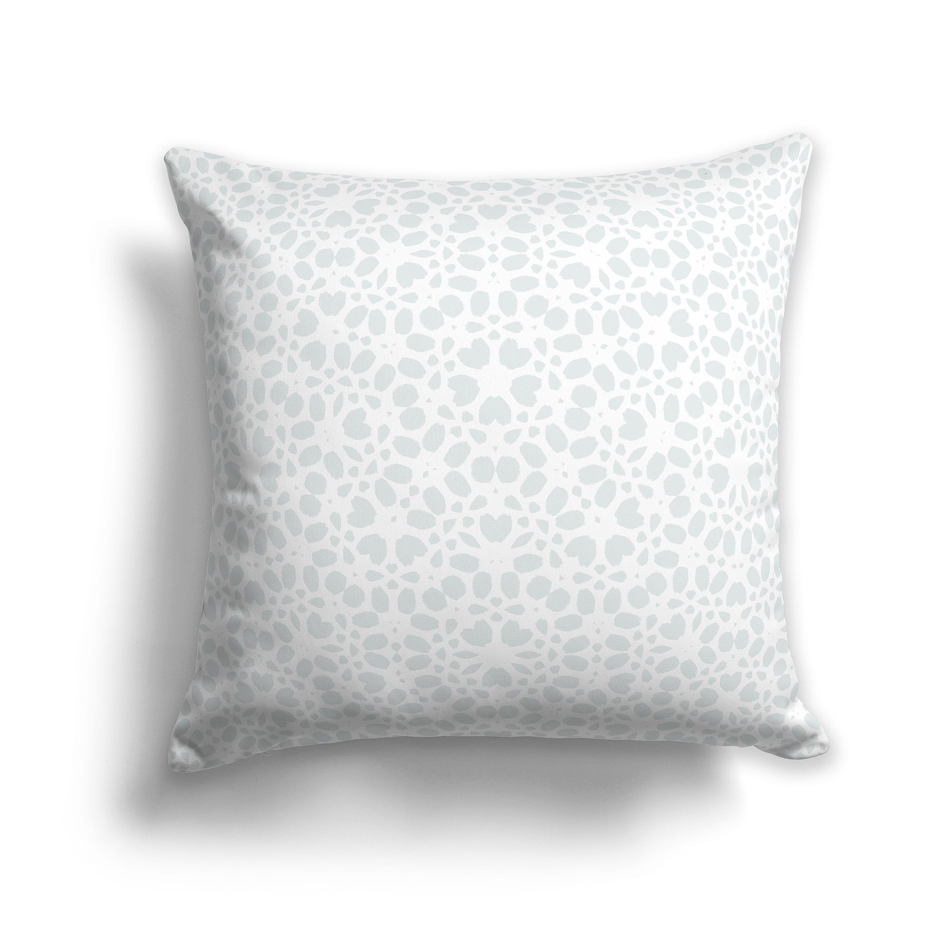 14 inch Throw Pillow with Grey and White Intricate Pattern