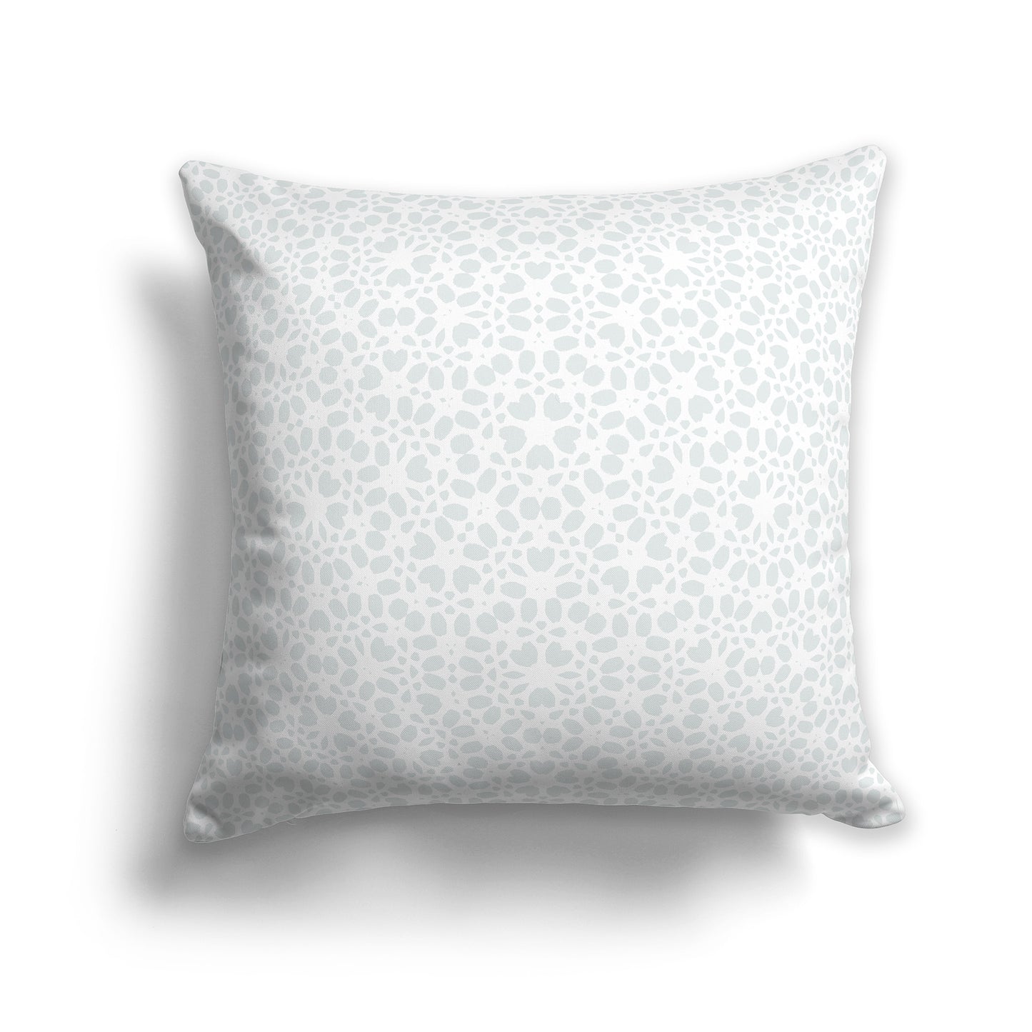 18 inch Throw Pillow with Grey and White Intricate Pattern