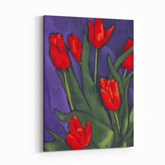 Red Tulips 2 - 6"x8" Slim Canvas Fine Art Print