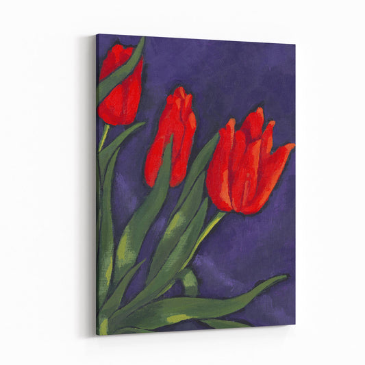 Red Tulips 3 - 6"x8" Slim Canvas Fine Art Print