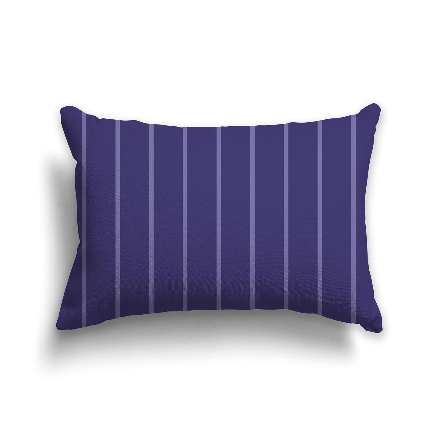 Lumbar Throw Pillow with Two-tone Purple Stripe Pattern