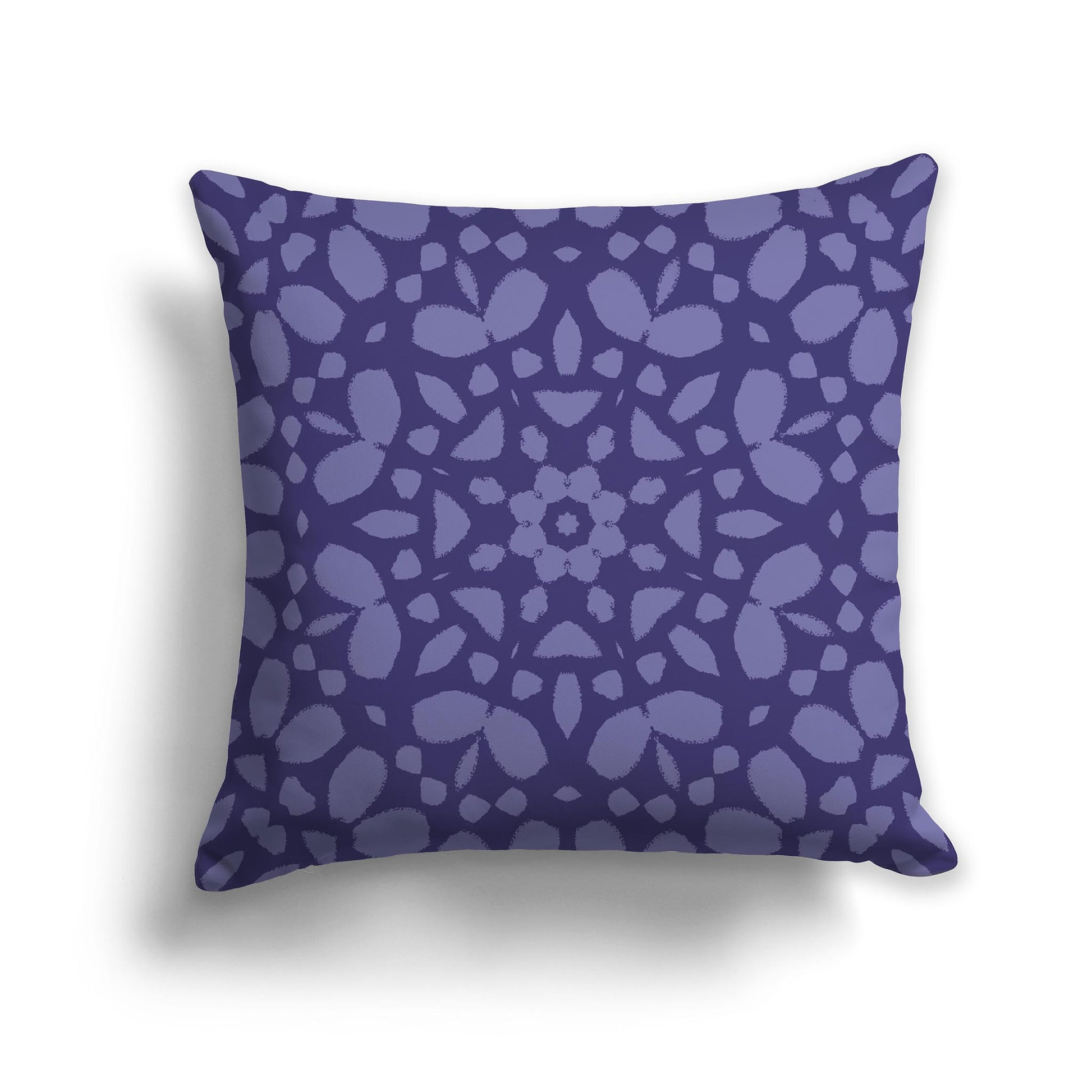 Square Throw Pillow with Large Two-tone Purple Circular Pattern
