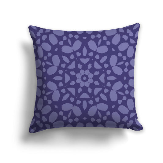 Square Throw Pillow with Large Two-tone Purple Circular Pattern