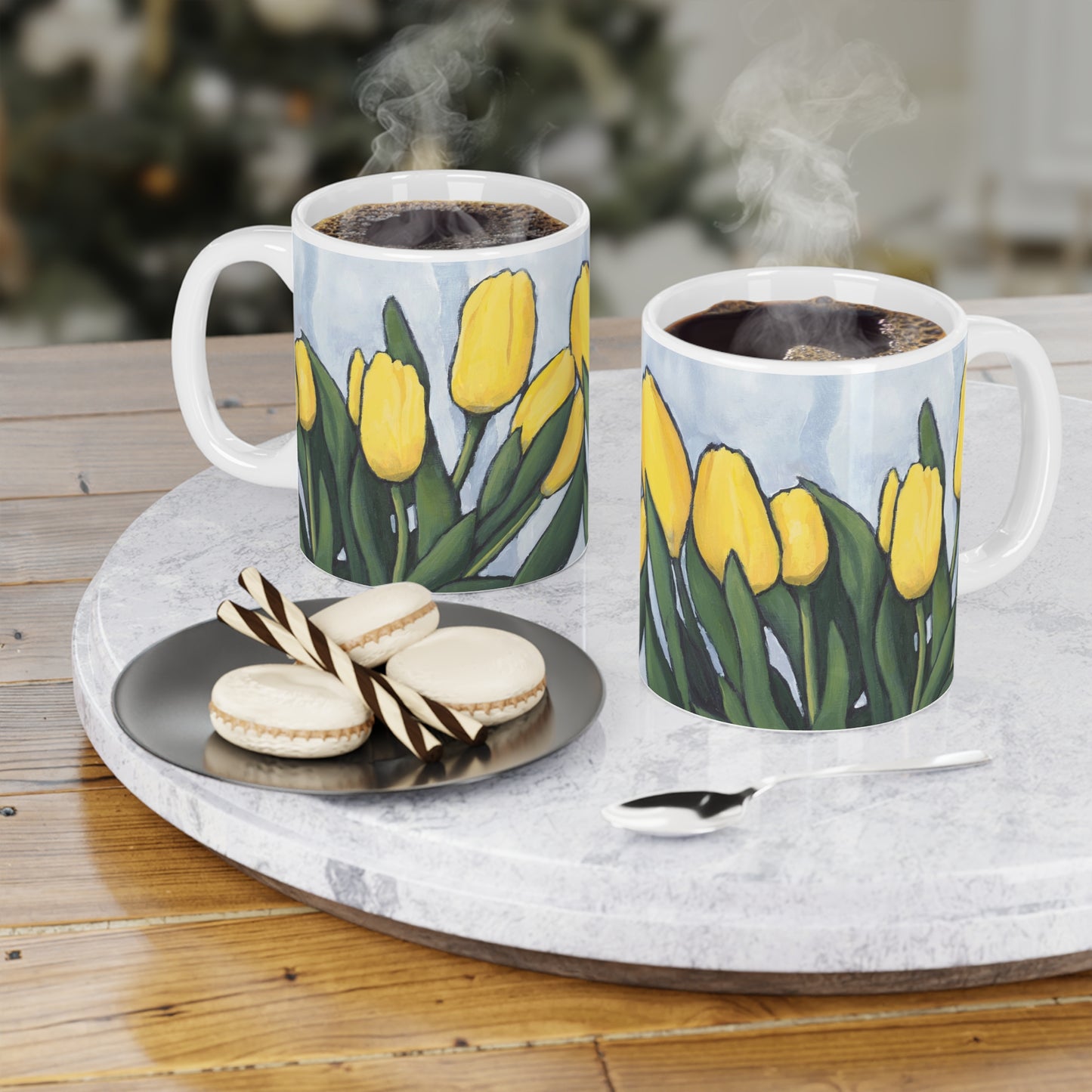 Yellow Tulips Fine Art 11oz Ceramic Mug