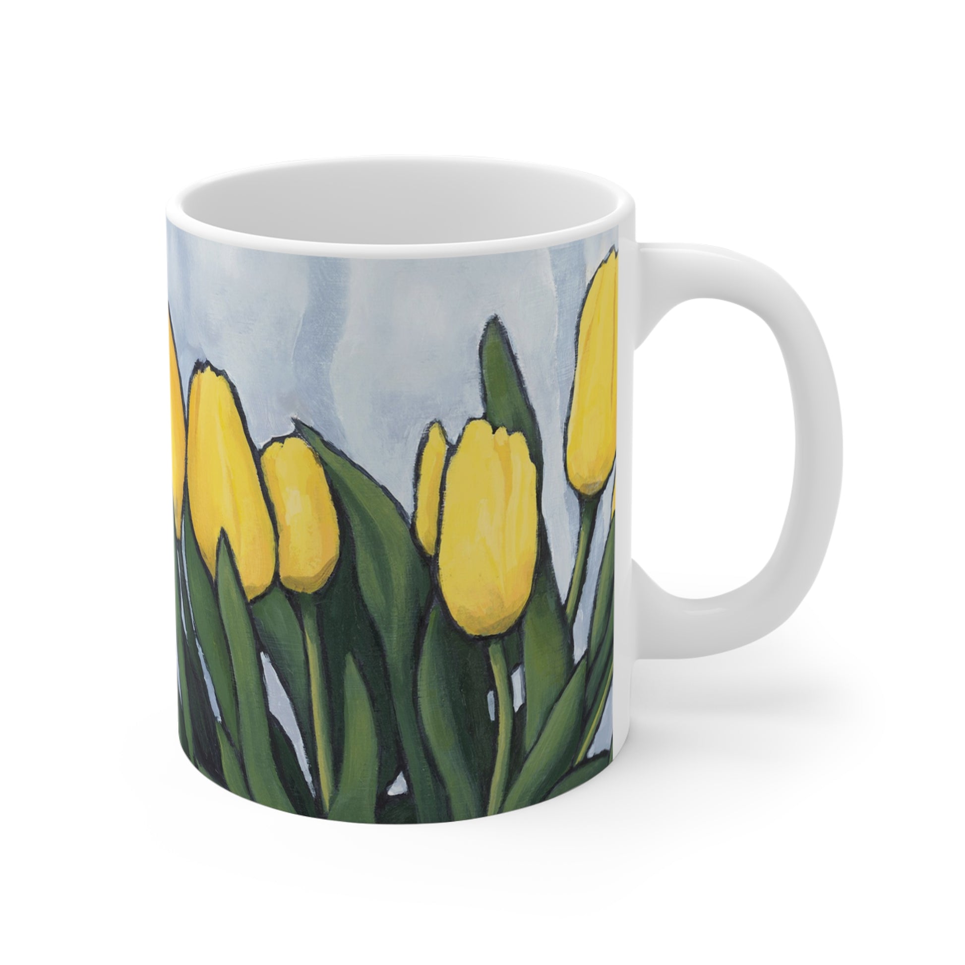 Yellow Tulips Fine Art 11oz Ceramic Mug