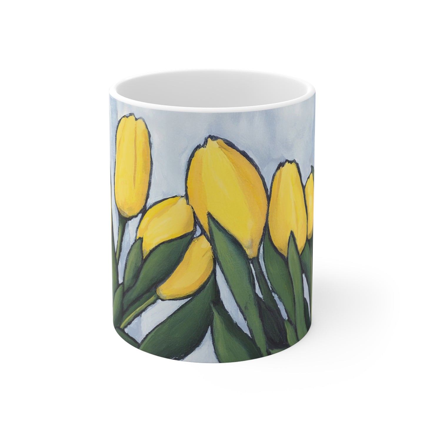 Yellow Tulips Fine Art 11oz Ceramic Mug