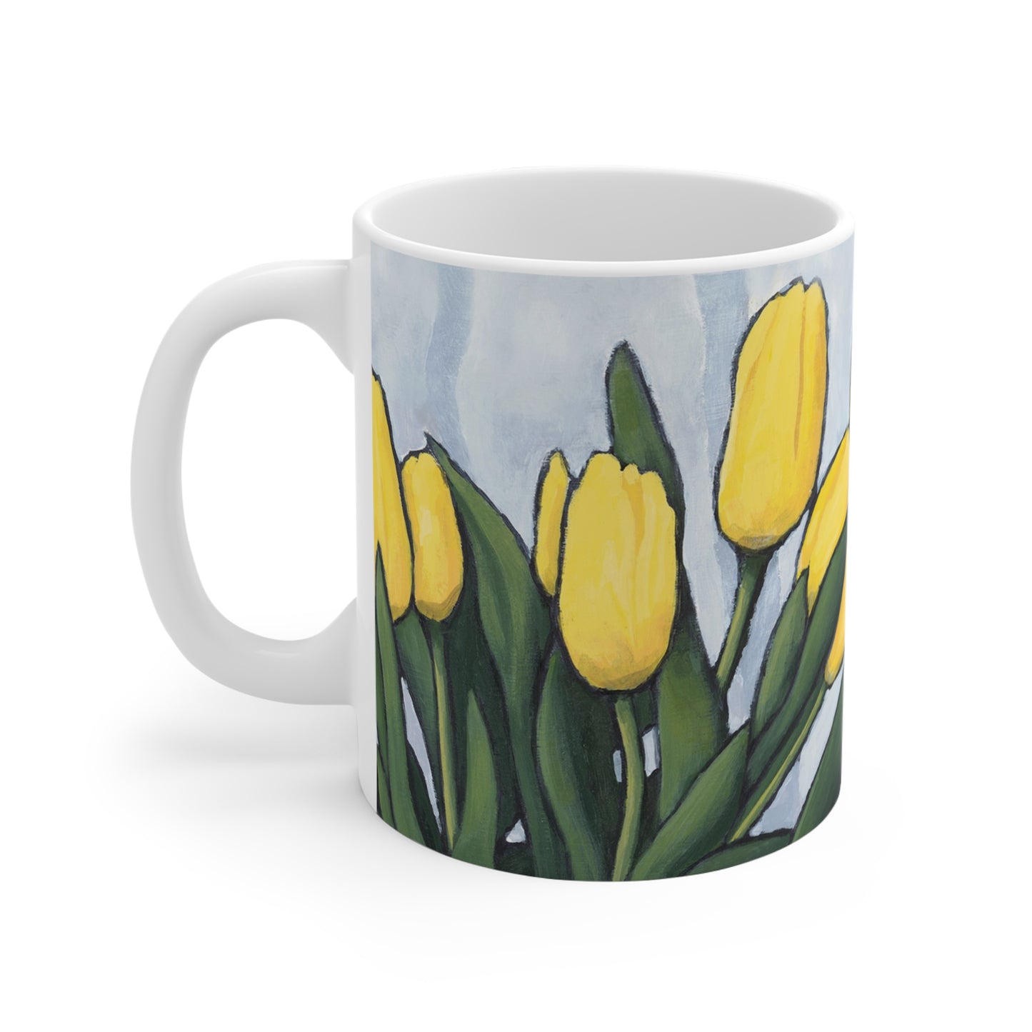Yellow Tulips Fine Art 11oz Ceramic Mug