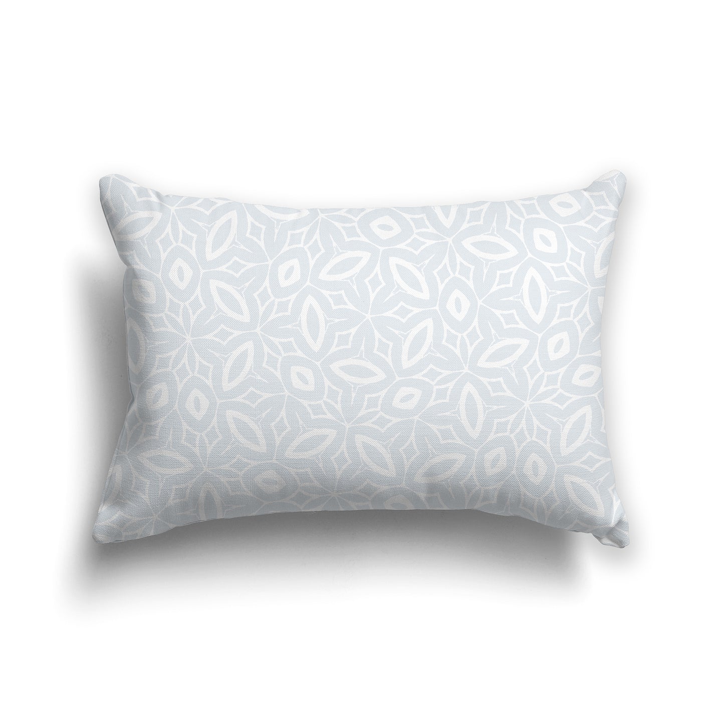20x14 inch Lumbar Throw Pillow with Grey and White Geometric Repeat Pattern