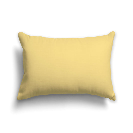 Solid Yellow Throw Pillow | Faux Suede | 20 x 14 inches