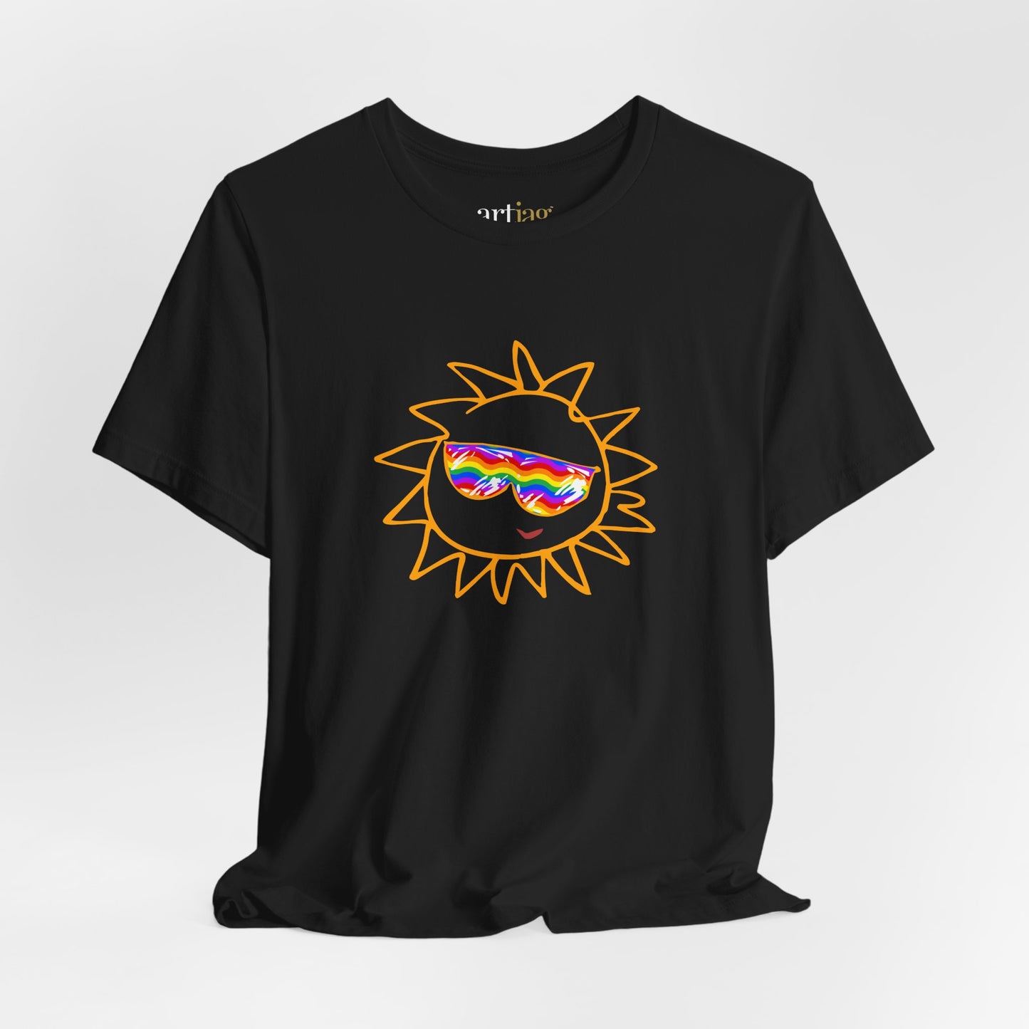 Unisex Rainbow Vibes Sun Graphic Large Graphic T-shirt
