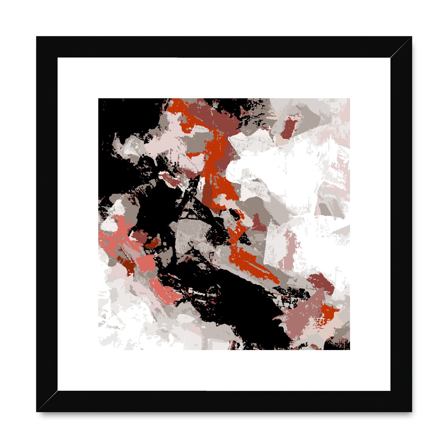 Framed Graphic Art Print, White Mat - 8x8 12x12 16x16 20x20 24x24 28x28 inches | FPS-1130-7690