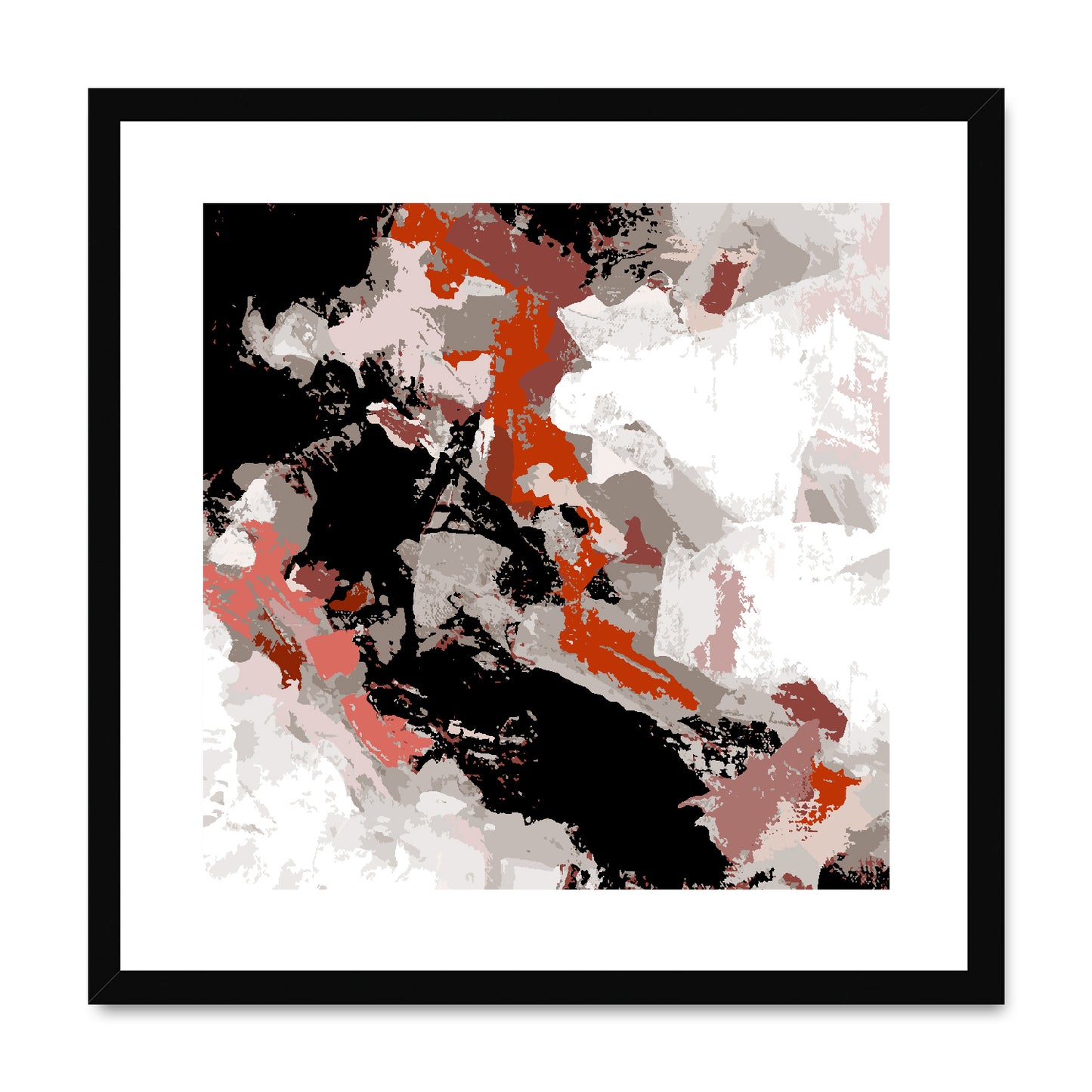 Framed Graphic Art Print, White Mat - 8x8 12x12 16x16 20x20 24x24 28x28 inches | FPS-1130-7690