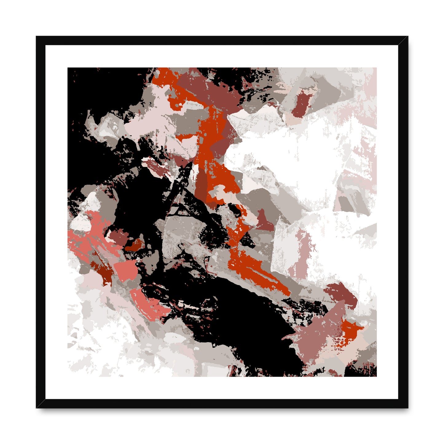 Framed Graphic Art Print, White Mat - 8x8 12x12 16x16 20x20 24x24 28x28 inches | FPS-1130-7690
