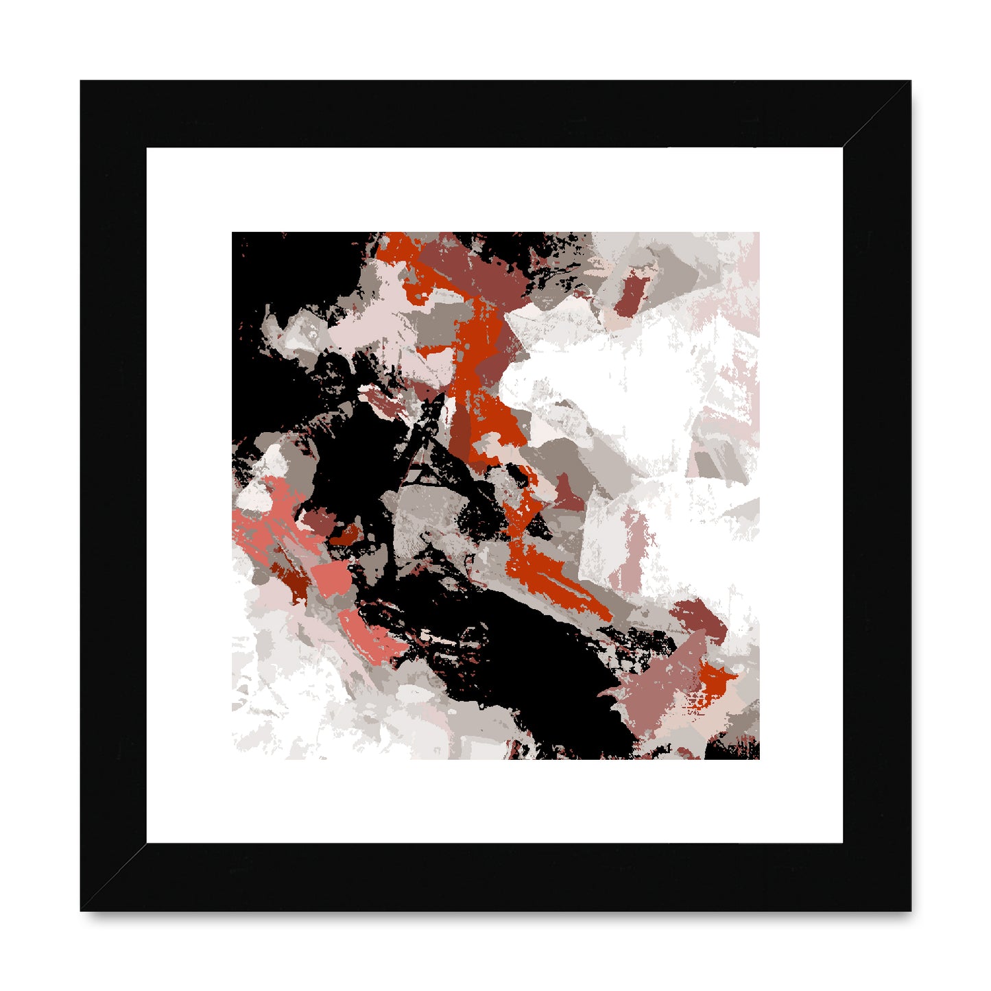 Framed Graphic Art Print, White Mat - 8x8 12x12 16x16 20x20 24x24 28x28 inches | FPS-1130-7690