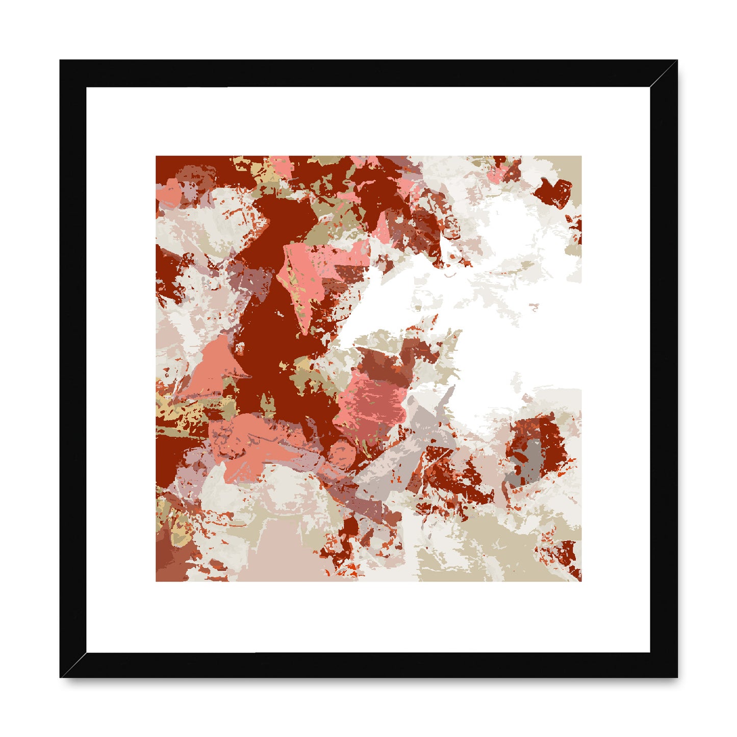 Framed Graphic Art Print, White Mat - 8x8 12x12 16x16 20x20 24x24 28x28 inches | FPS-1130-7695