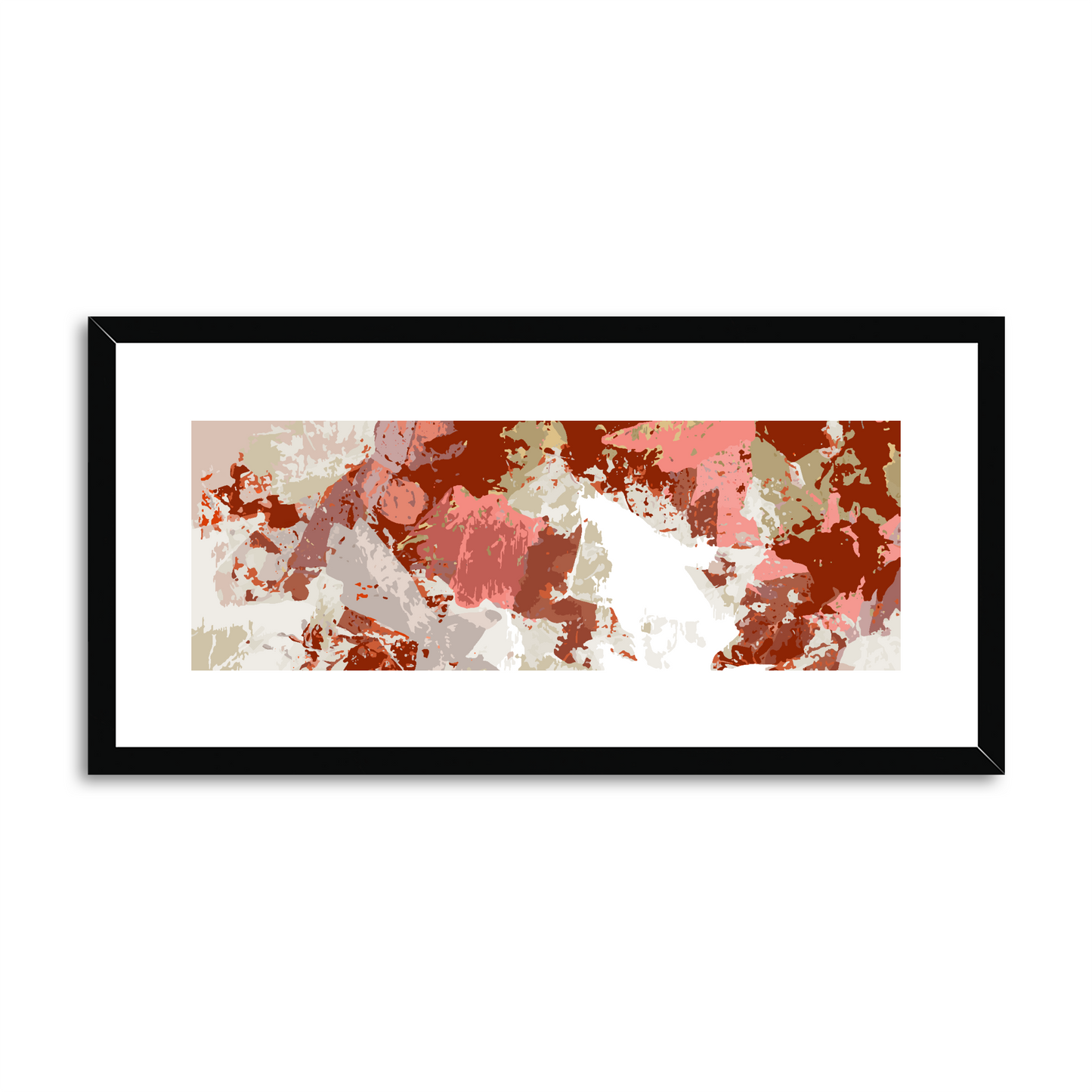 Framed Graphic Art Print, White Mat - 12x24 inches | FP-1130-7695