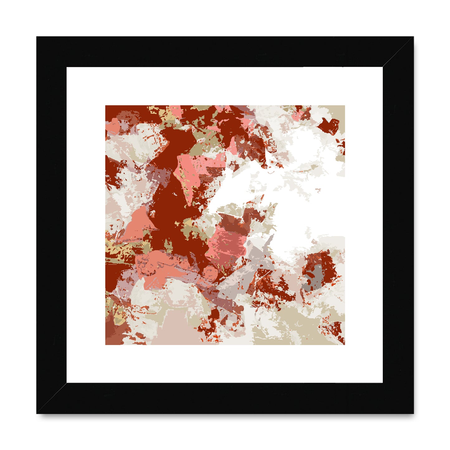 Framed Graphic Art Print, White Mat - 8x8 12x12 16x16 20x20 24x24 28x28 inches | FPS-1130-7695