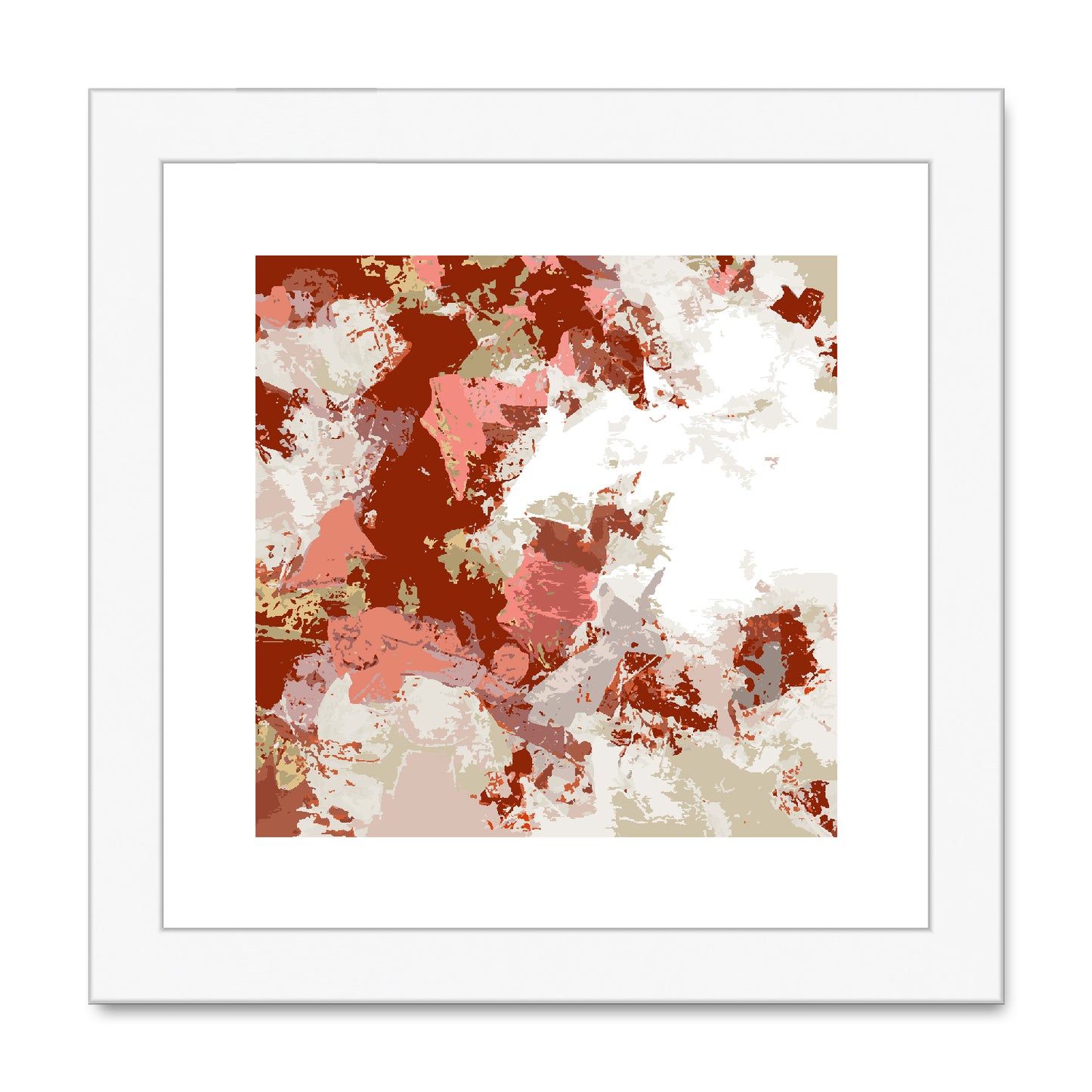 Framed Graphic Art Print, White Mat - 8x8 12x12 16x16 20x20 24x24 28x28 inches | FPS-1130-7695