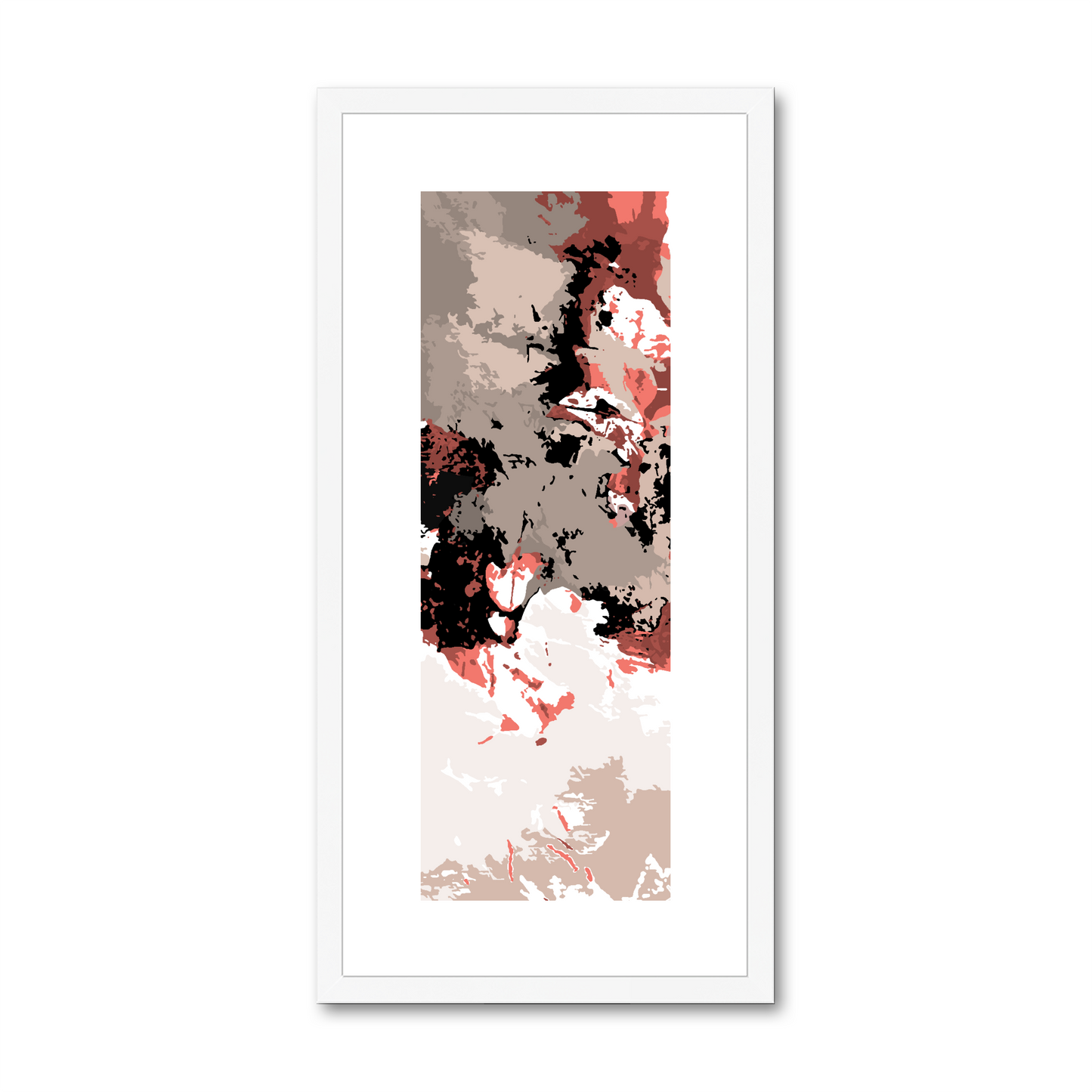 Framed Graphic Art Print, White Mat - 12x24 inches | FP-1130-7696