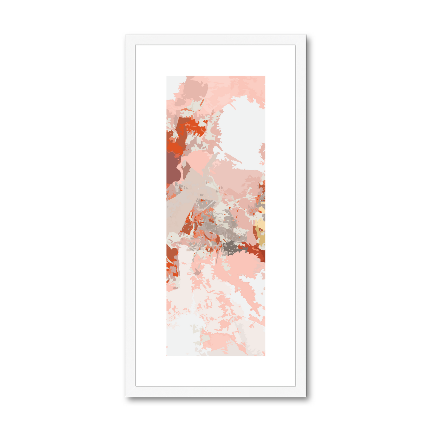 Framed Graphic Art Print, White Mat - 12x24 inches | FP-1130-7698