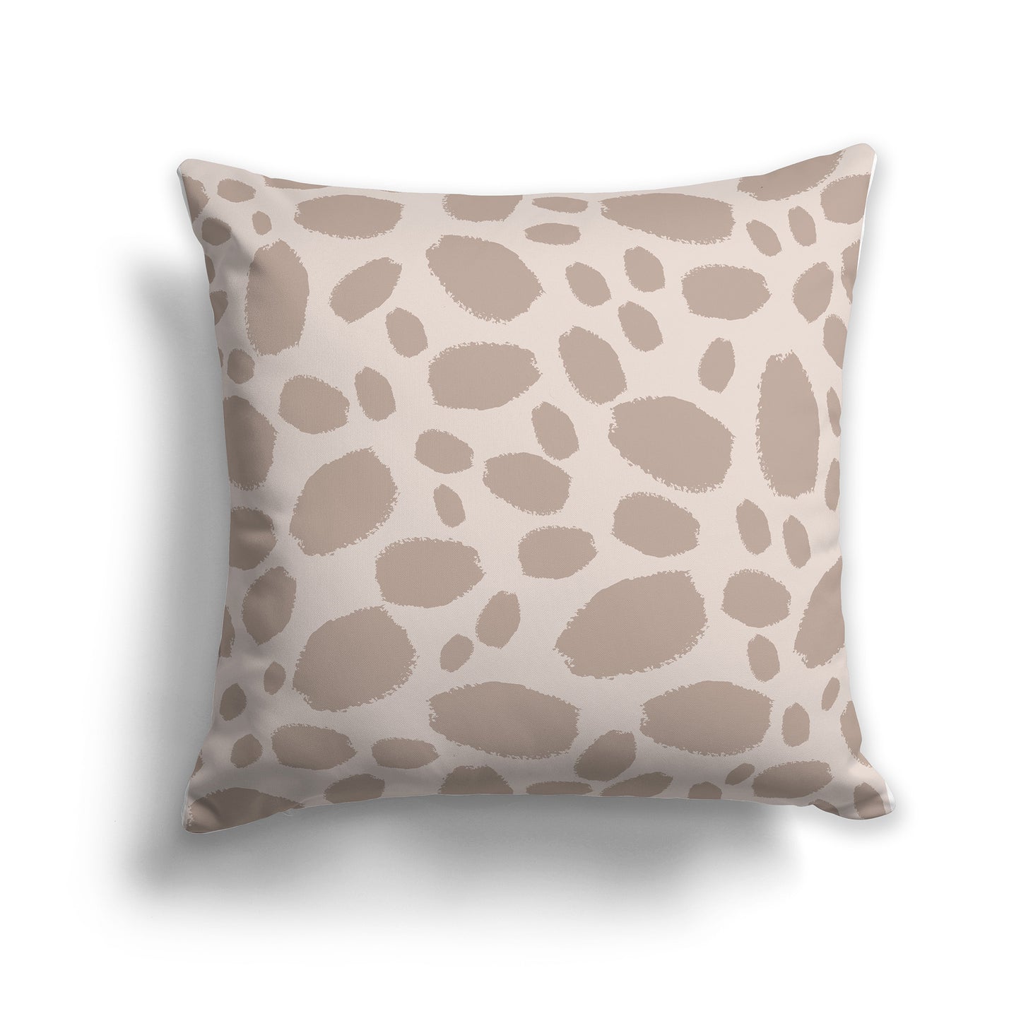 14 inch Throw Pillow with Taupe Paint Dab Pattern