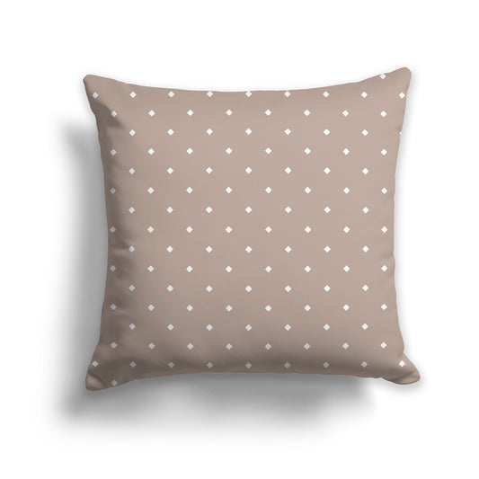 26 inch Throw Pillow with Large Taupe Diamond Pattern