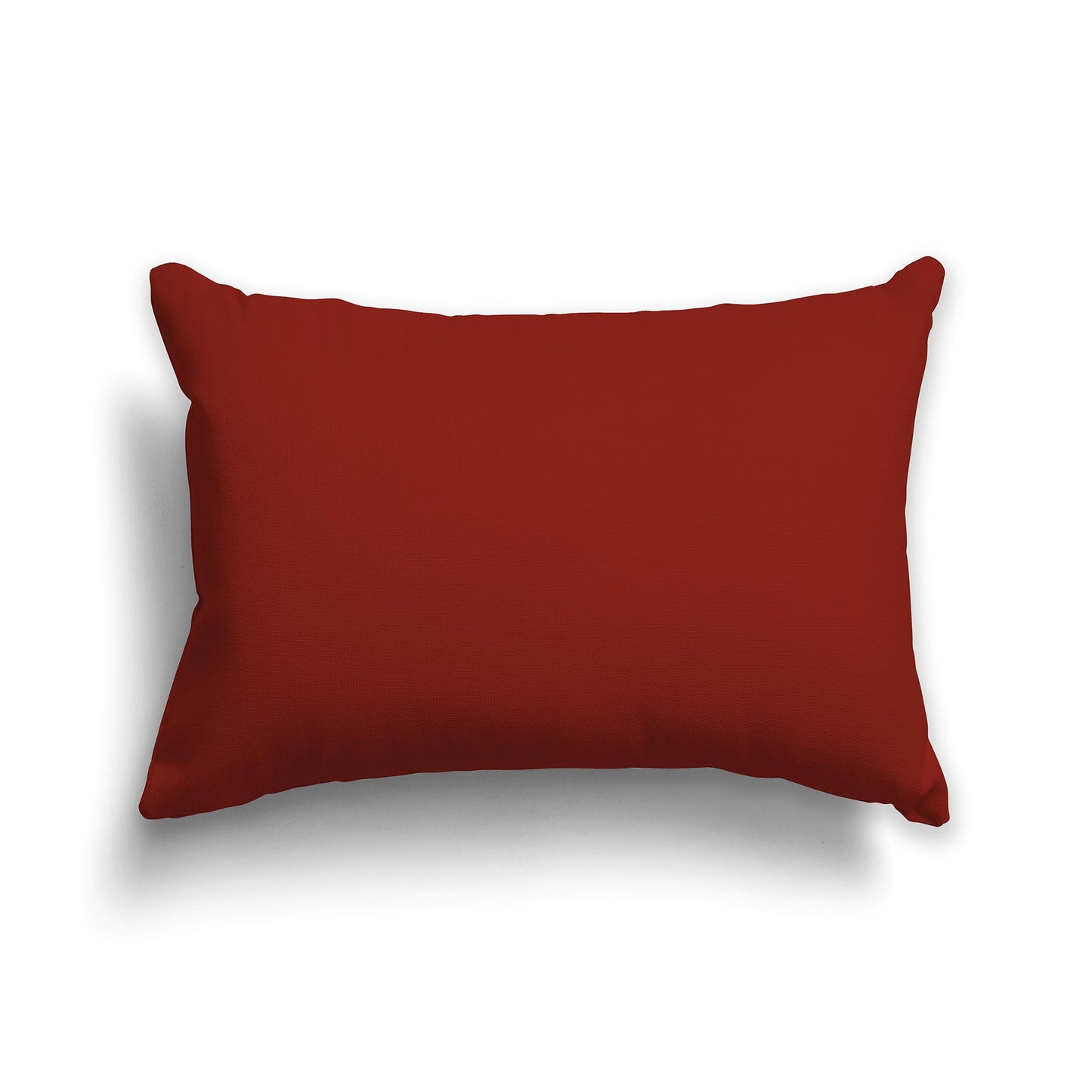 Lumbar Throw Pillow in Solid Red-orange