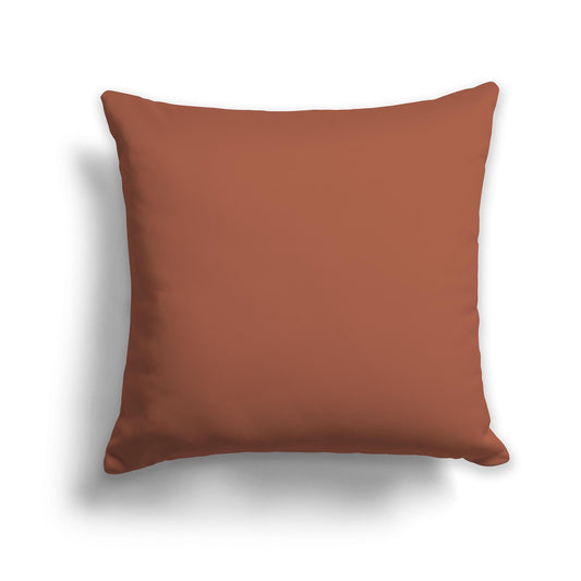 Square Throw Pillow in Solid Light Red-orange