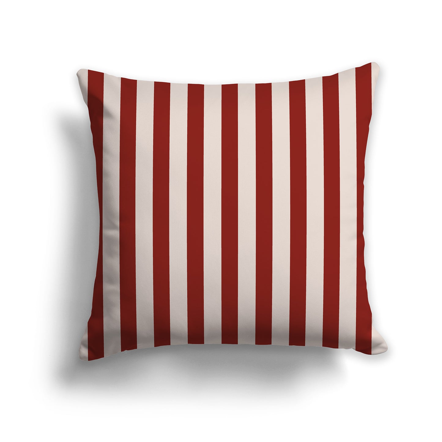 26 inch Throw Pillow with Thick Red-orange and Off-white Vertical Bars