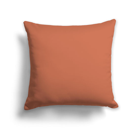 Square Throw Pillow in Solid Light Red-Orange