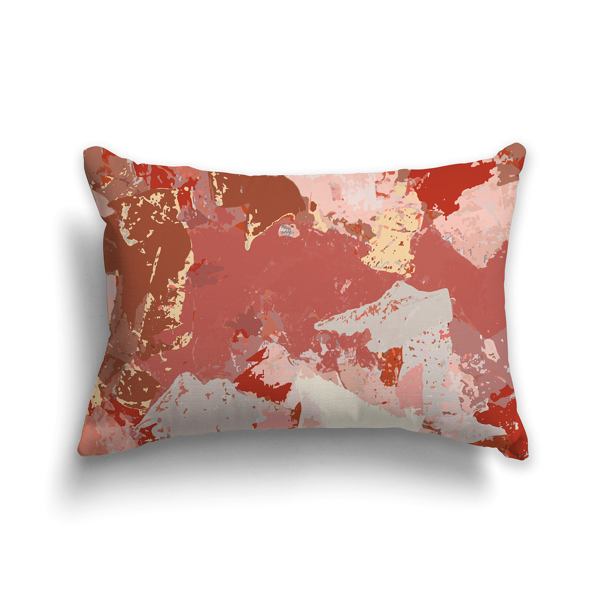 Throw Pillow with Graphic Art from the Paprika Twist Collection | Faux Suede | 20 x 14 inches