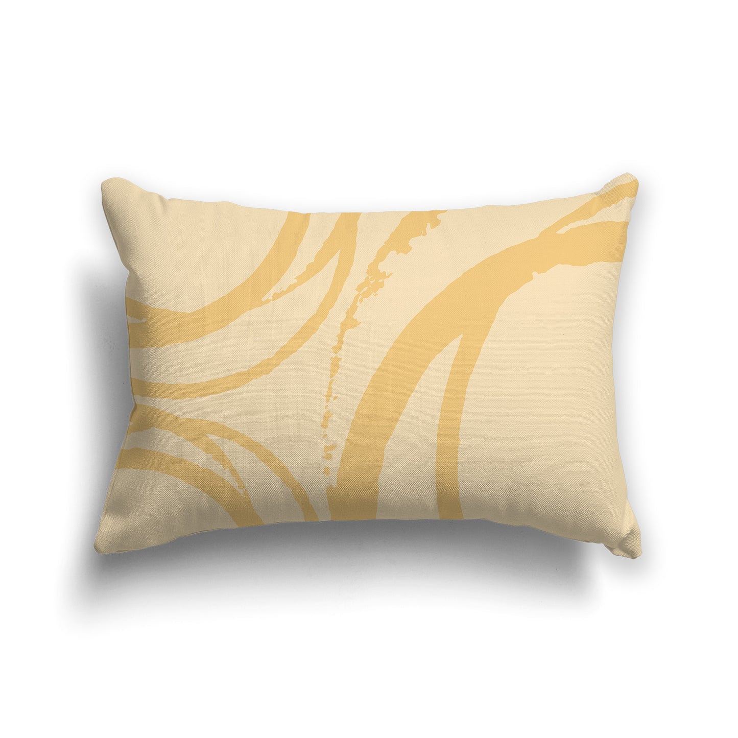 Light Gold Throw Pillow with Gold Circular Graphic on Both Sides #CUSP-1136-023