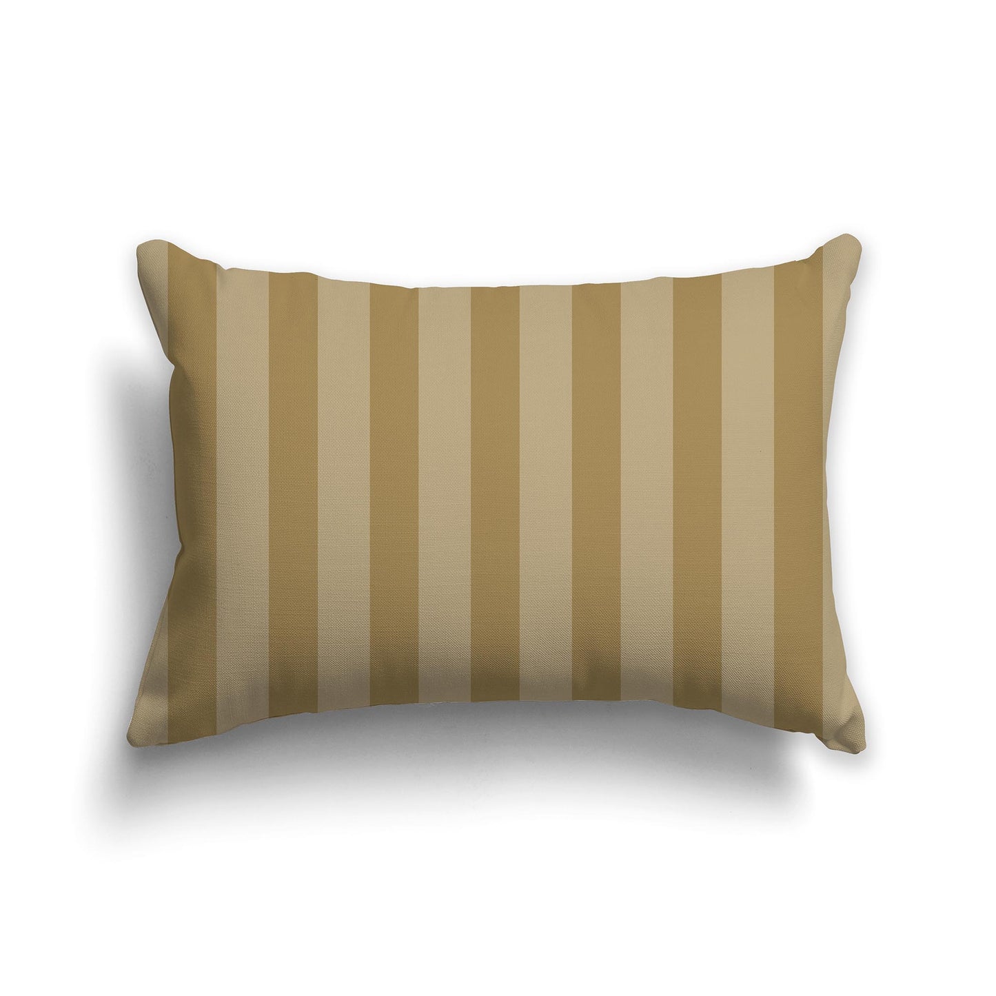 20x14 inch Lumbar Throw Pillow with Thick Two-tone Olive Green Vertical Bars