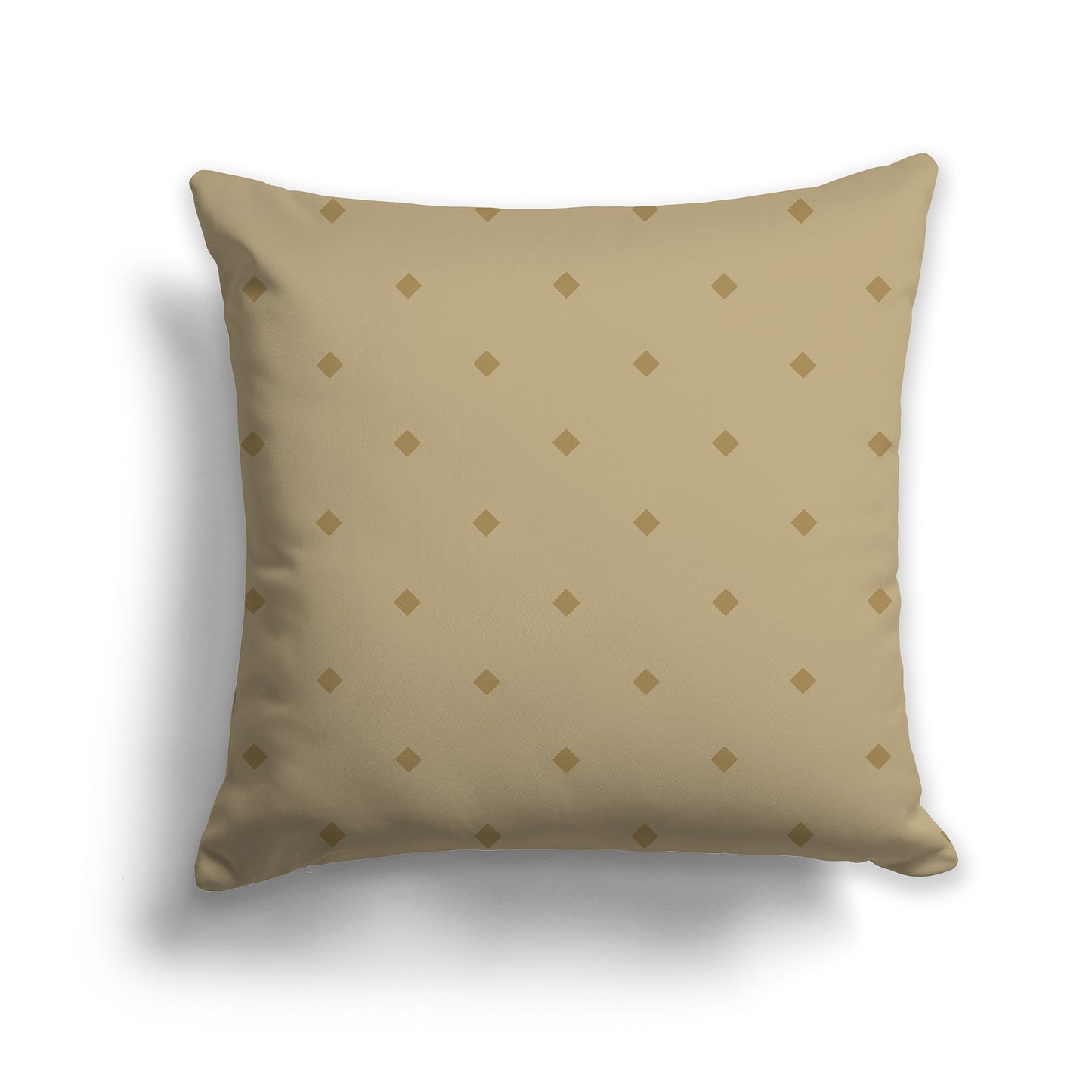14 inch Throw Pillow with Large Two tone Olive Green Diamond Pattern