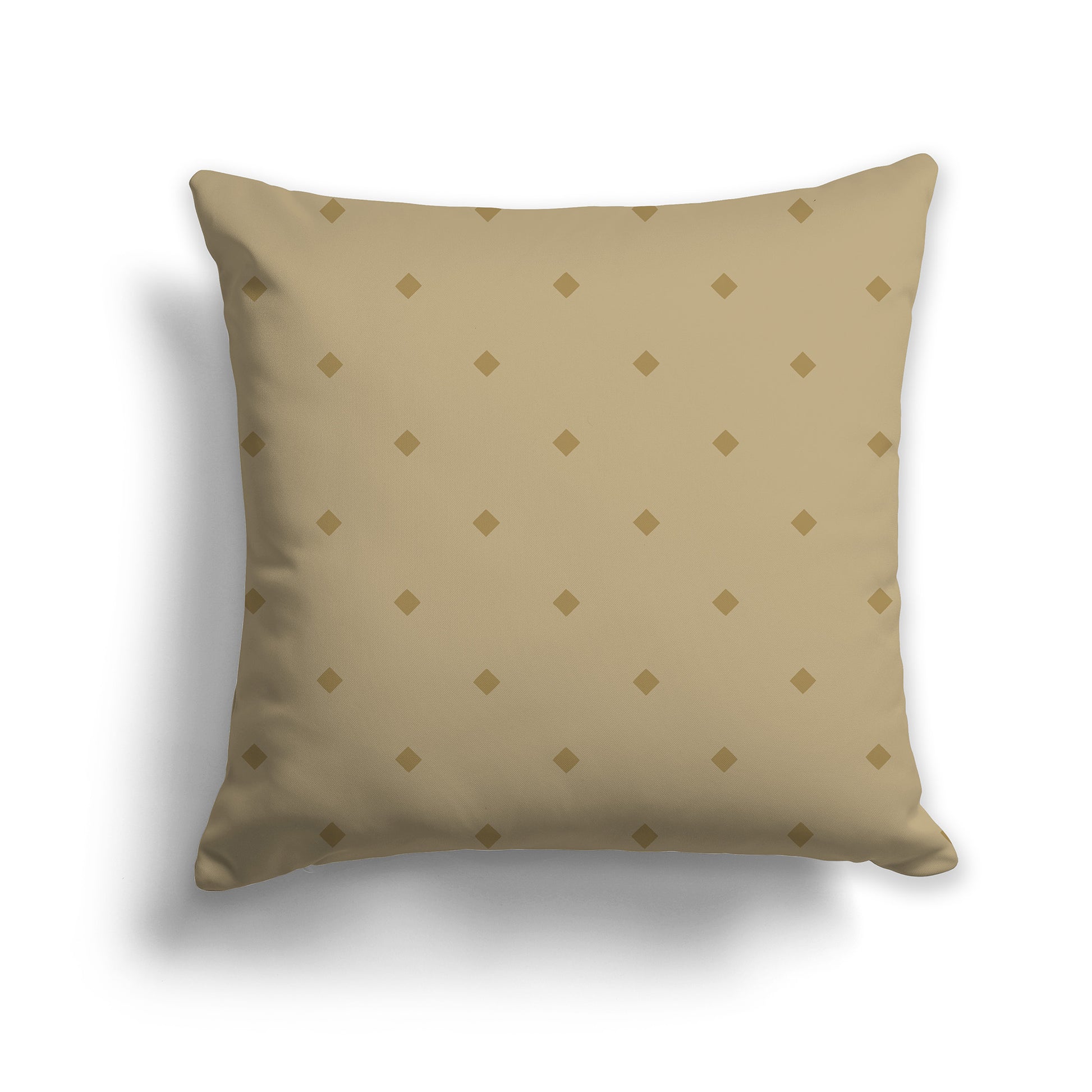 14 inch Throw Pillow with Large Two tone Olive Green Diamond Pattern