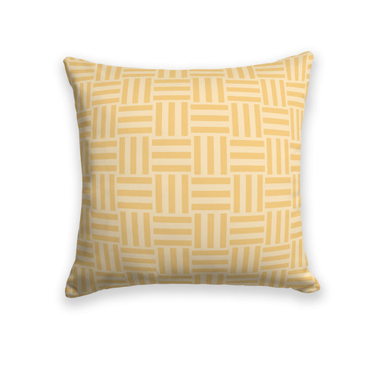 Throw Pillow with Two-tone Gold Basket Weave Pattern on Both Sides #CUSP-1136-143