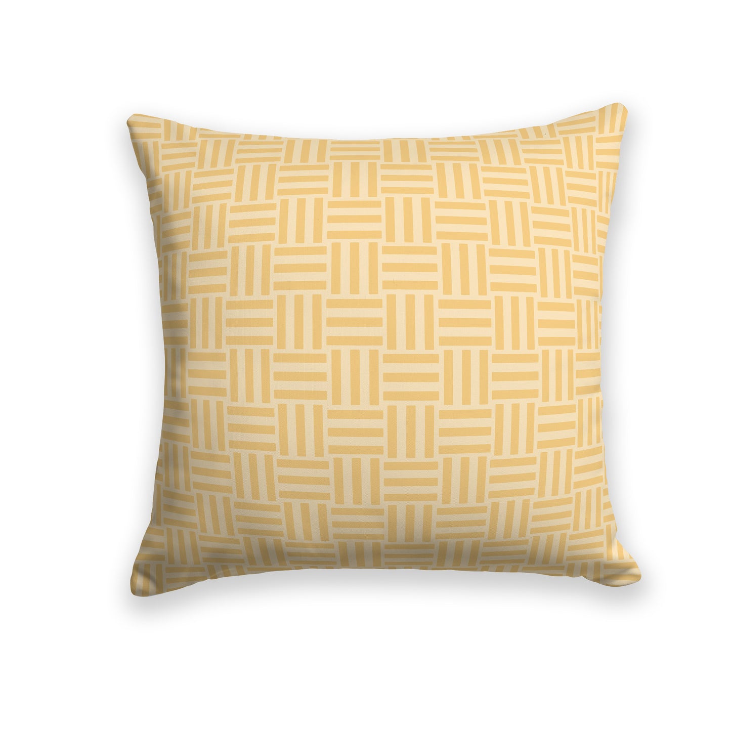 Throw Pillow with Two-tone Gold Basket Weave Pattern on Both Sides #CUSP-1136-143