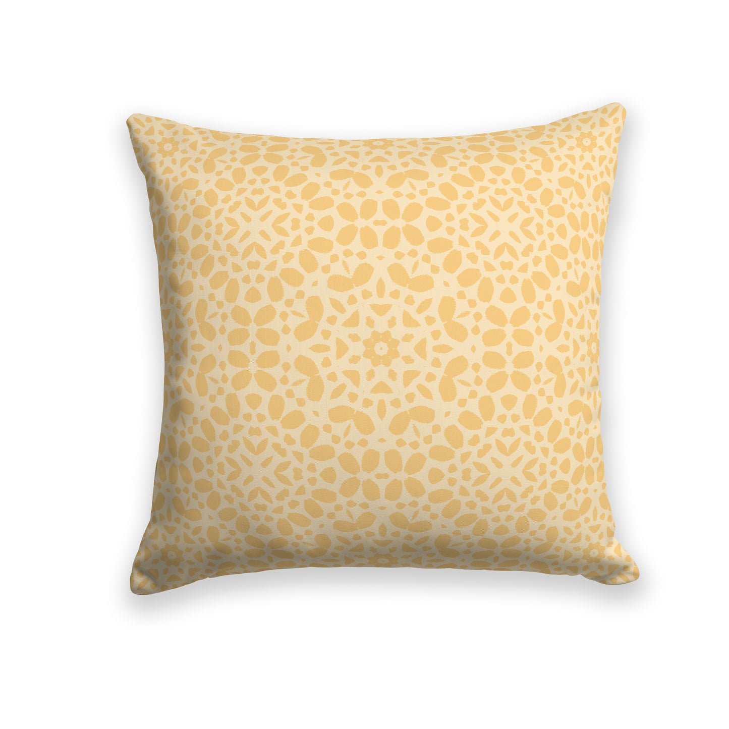 Light Gold Throw Pillow with Fine Gold Circular Repeat Pattern on Both Sides #CUSP-1136-193